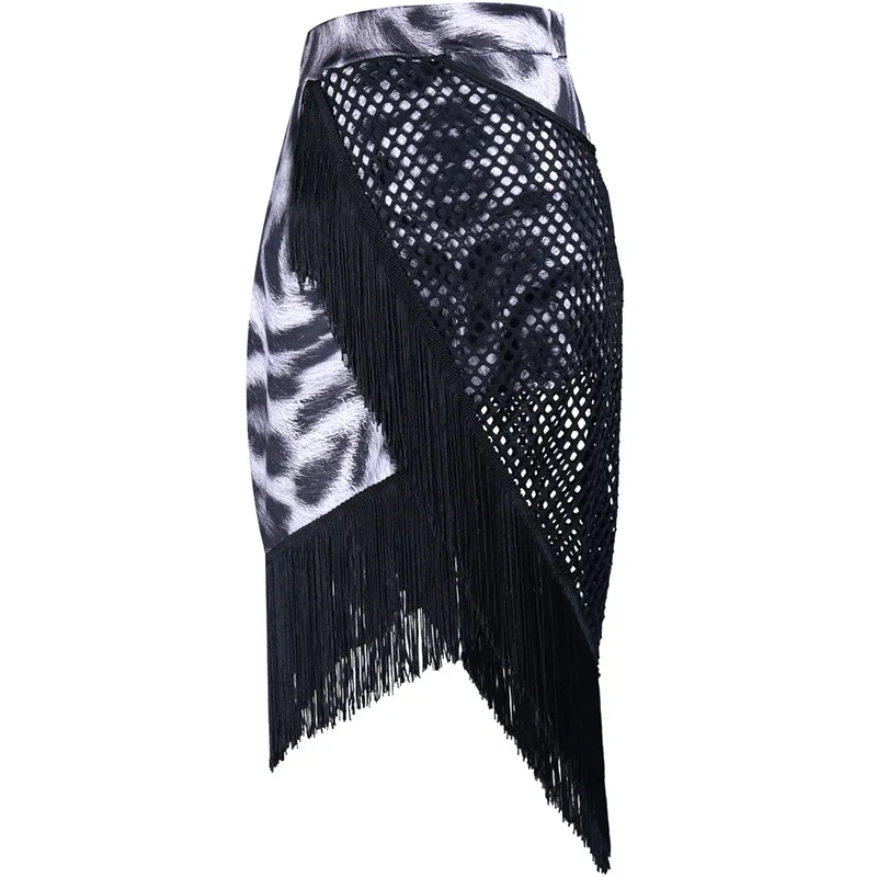 Новинка 2020 юбка для латинского танца и пикантным леопардовым узором