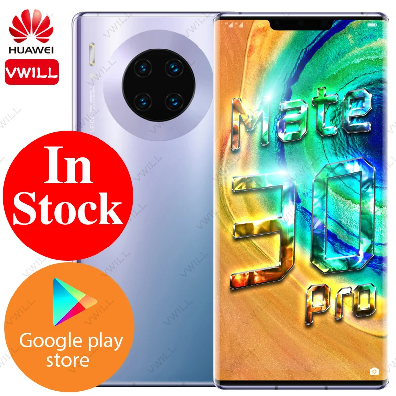 HUAWEI mate 30 Pro мобильный телефон 6,53 дюймов Kirin 990 Восьмиядерный Android 10 Встроенный датчик жестов Google play