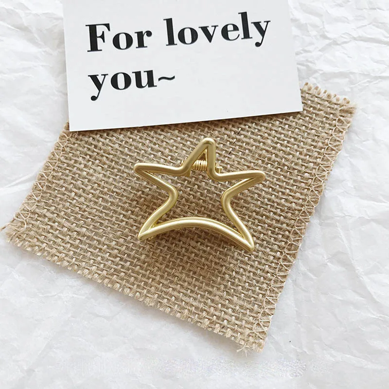 Золотые геометрические заколки для волос в стиле ретро металлическая заколка с