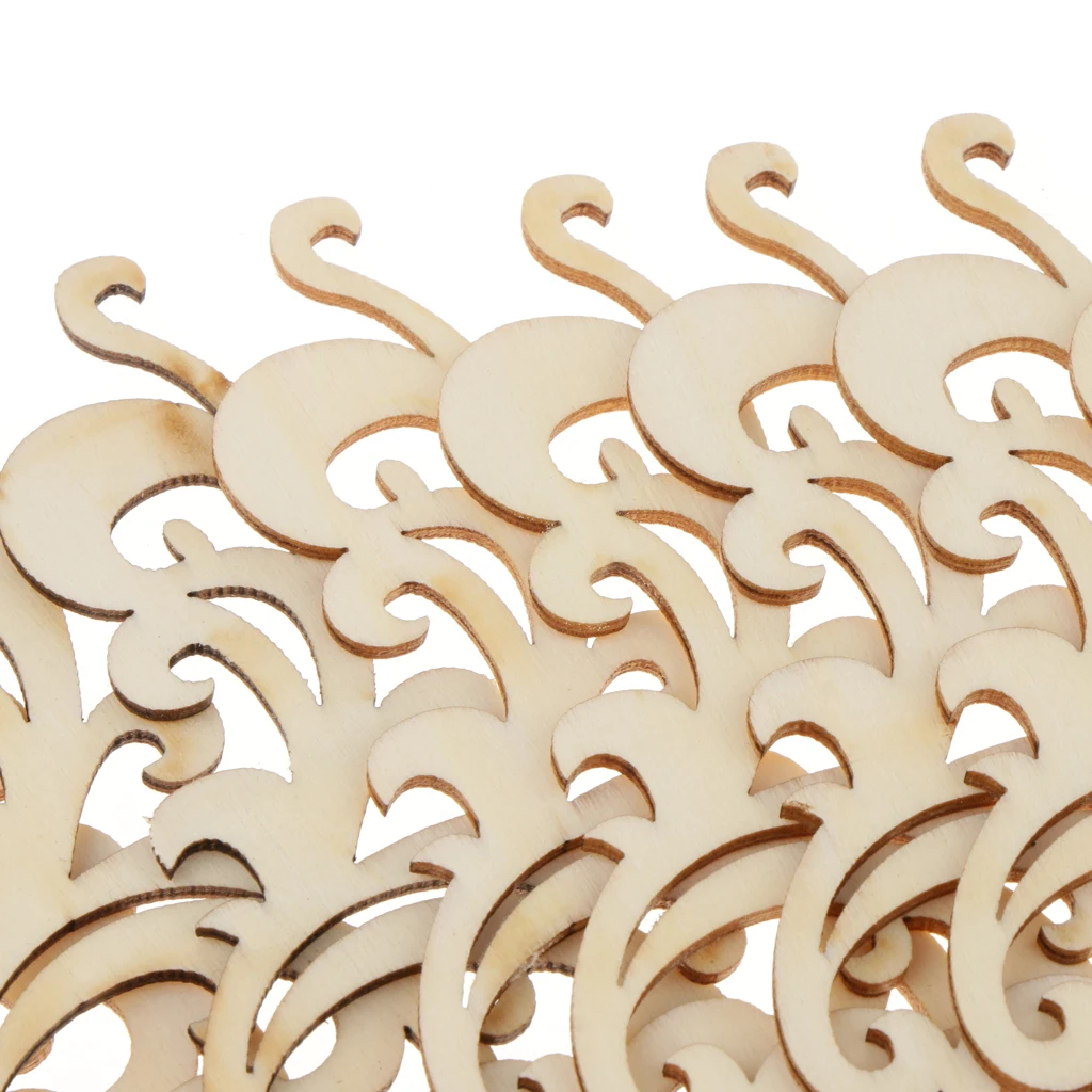 

12x Blank Wooden Cutout Pieces Presently Hanging Wine Bottle