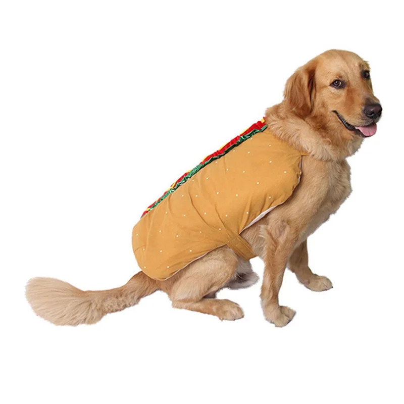 Смешная одежда для собак и кошек костюм косплея хот догов гамбургеров щенков