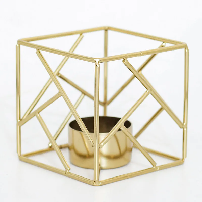 Забавный задорный креативный золотой черный железный художественный подсвечник