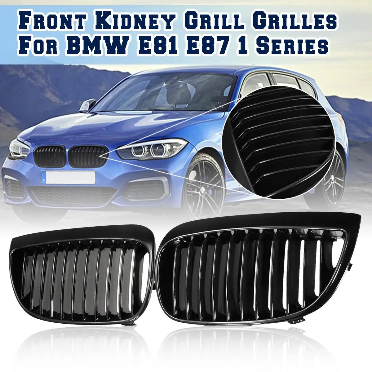 Новая пара передних спортивных решеток для гриля почек BMW E87/E81 1 серия 2004-2007