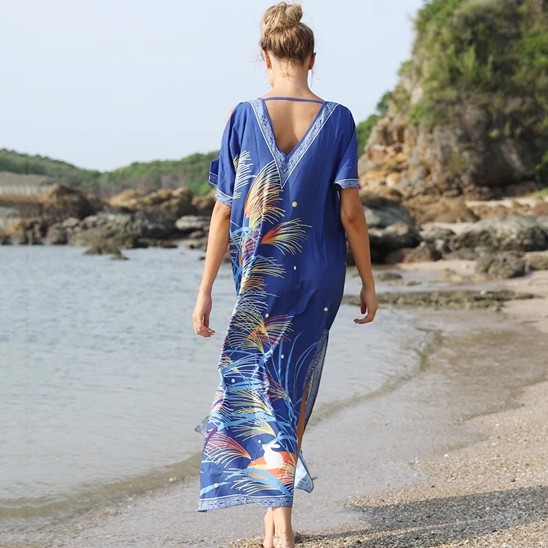 Плюс размер платье кимоно пляжная одежда | Женская
