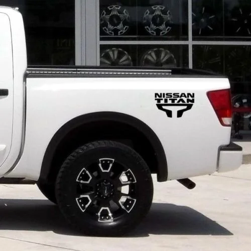

For 2Pcs/Pair stripe vinyl Decal Sticker Kit for NIssan TITAN truck bed tailgate side 4x4