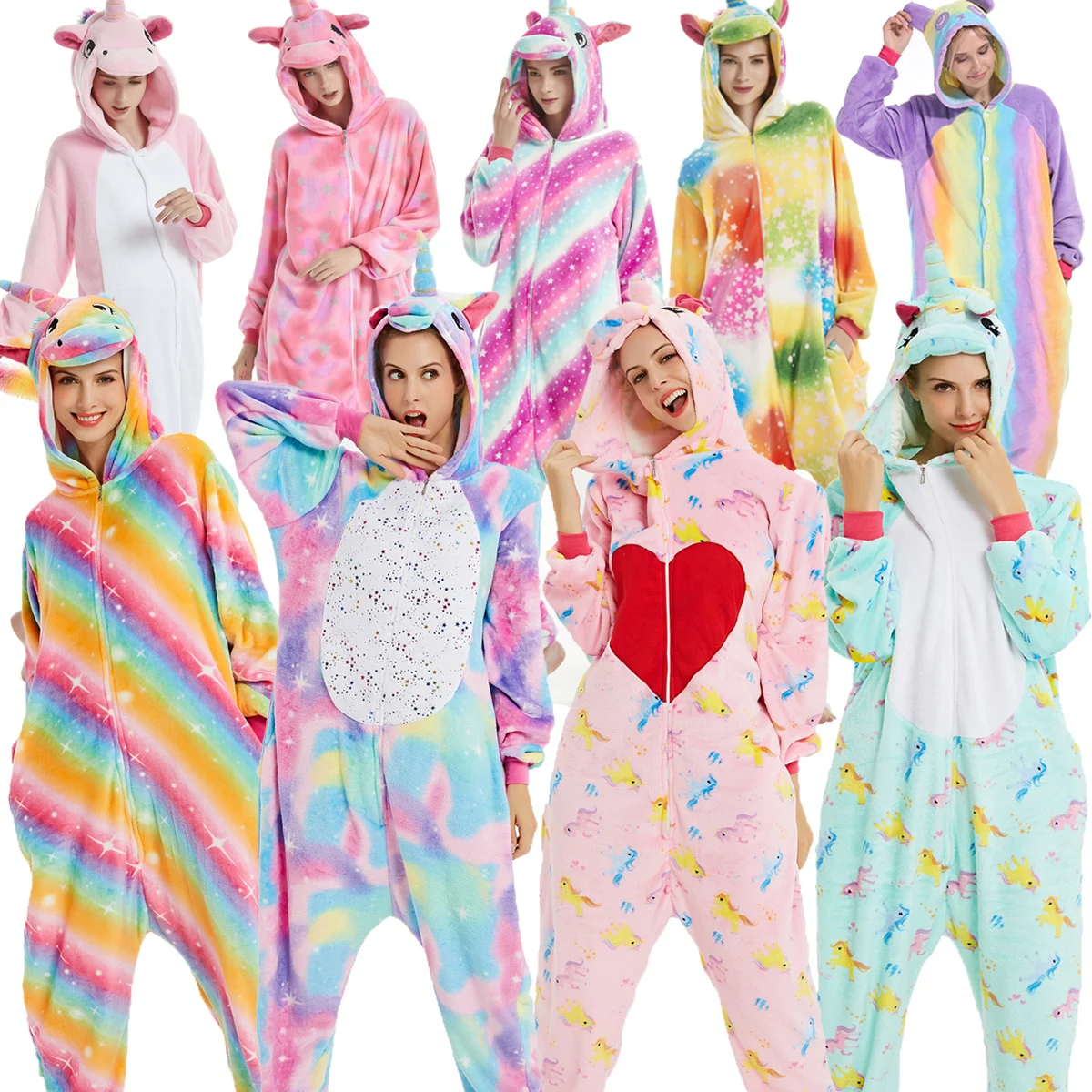Пижамы с животными для взрослых женская одежда сна кигуруми все в одном пижама