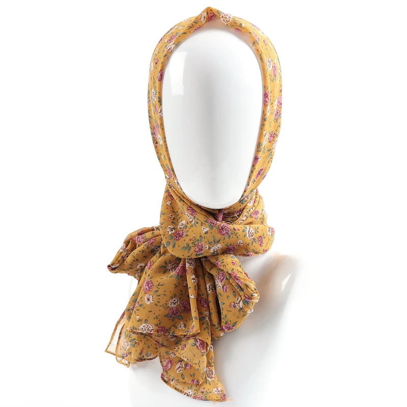 Женский мягкий цветочный мусульманский шифон фотообои новый дизайн |