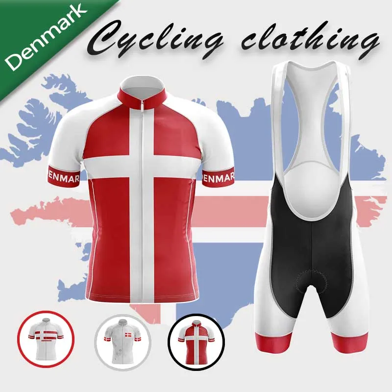 Gobikful Raudax трикотажный комплект для велоспорта мужская одежда летние Дания Флаг Pro