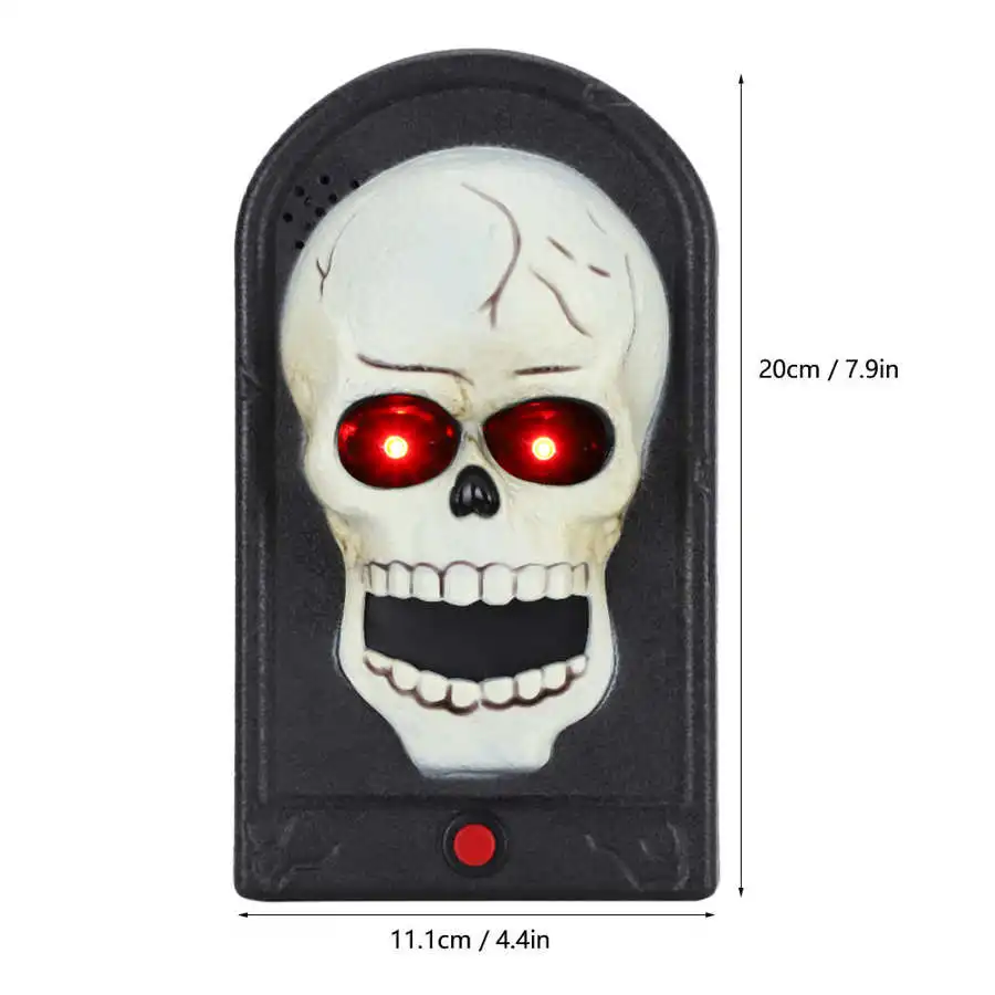 Хэллоуин жуткий череп дверной звонок с привидениями дом тема вечерние реквизит