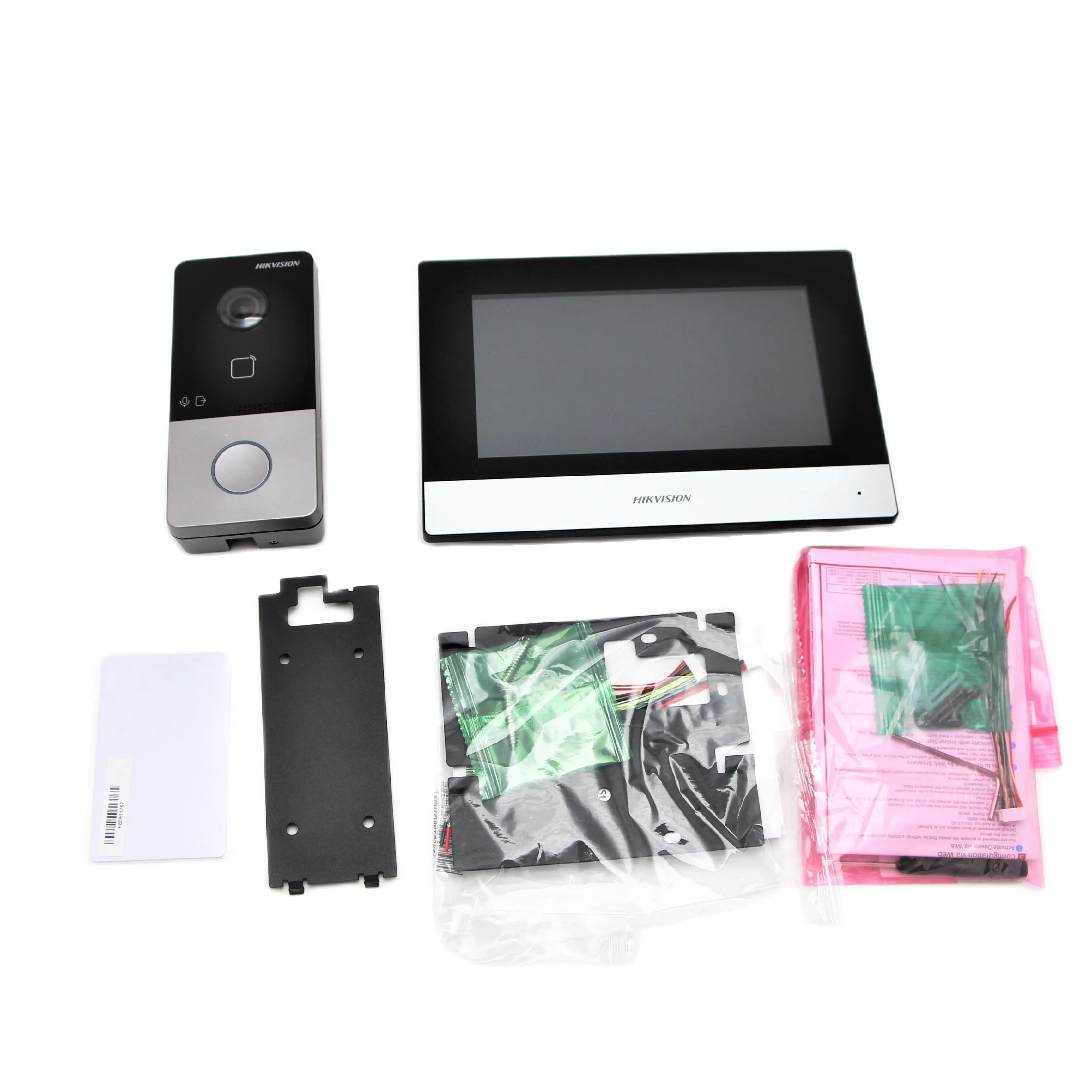 Комплект видеодомофона Hikvision IP DS-KIS603-P(B) DS-KV6113-WPE1 + DS-KH6320-WTE1 POE дверной звонок
