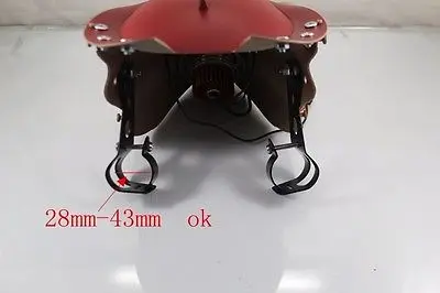 Красный светодиод Rage свинья голова фары круизер Чоппер стритфигтер улица голый