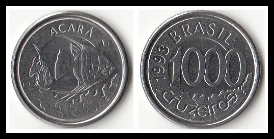 Бразилия 1000 крейрос монета Латинская Америка 100% реальные оригинальные монеты