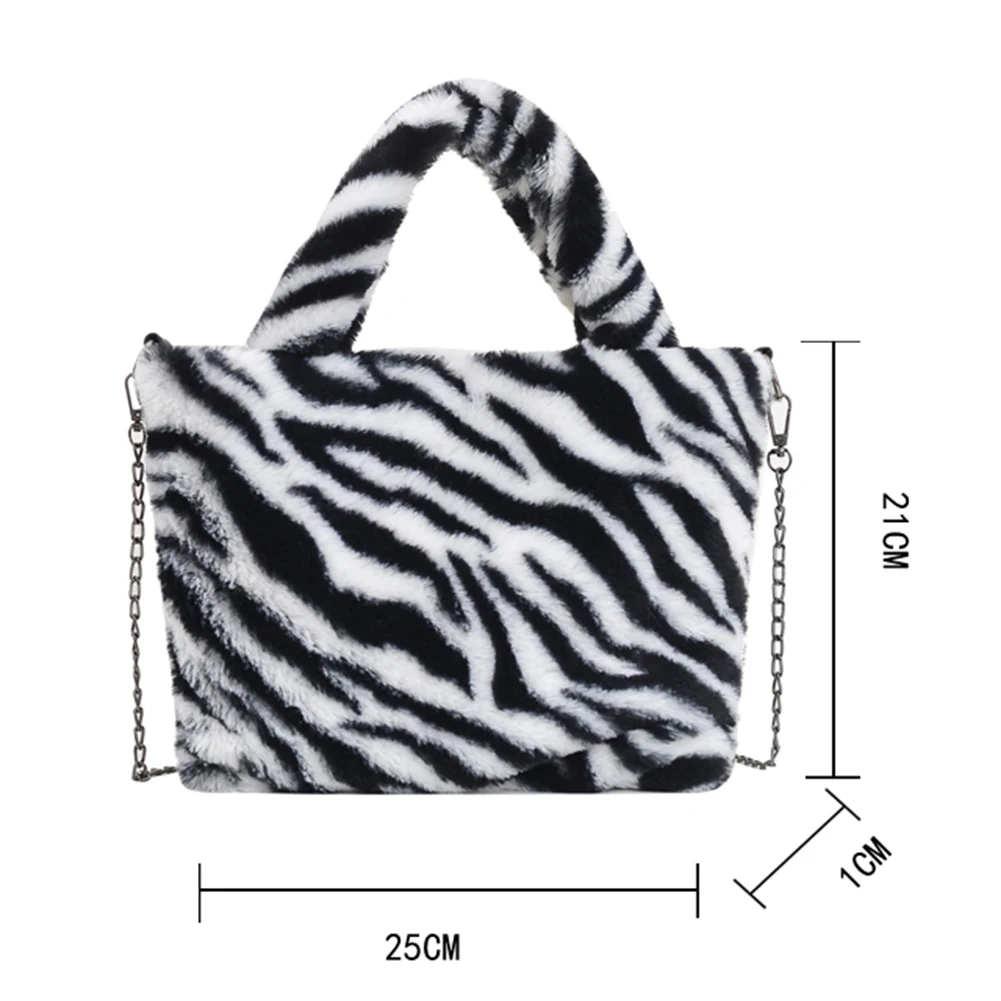 

Autumn Winter Fashion Shoulder Bag Female Plush Chain Handbags Soft Fluffy Messenger Pouch Shopping Simple Travel Crossbody Bags