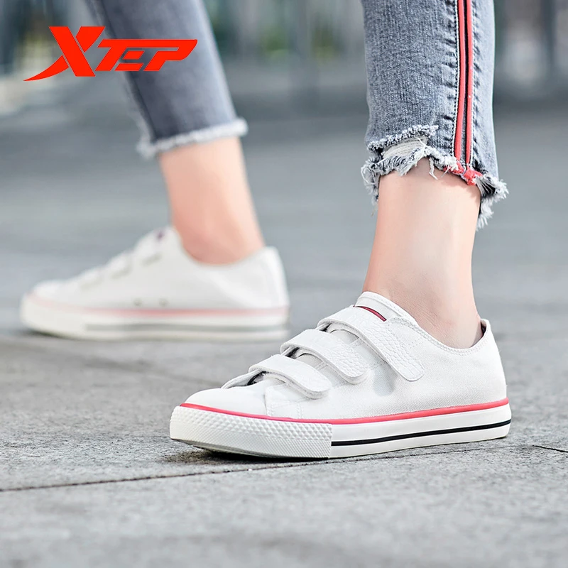 XTEP/Женская парусиновая обувь женская черная для скейтбординга прогулочная