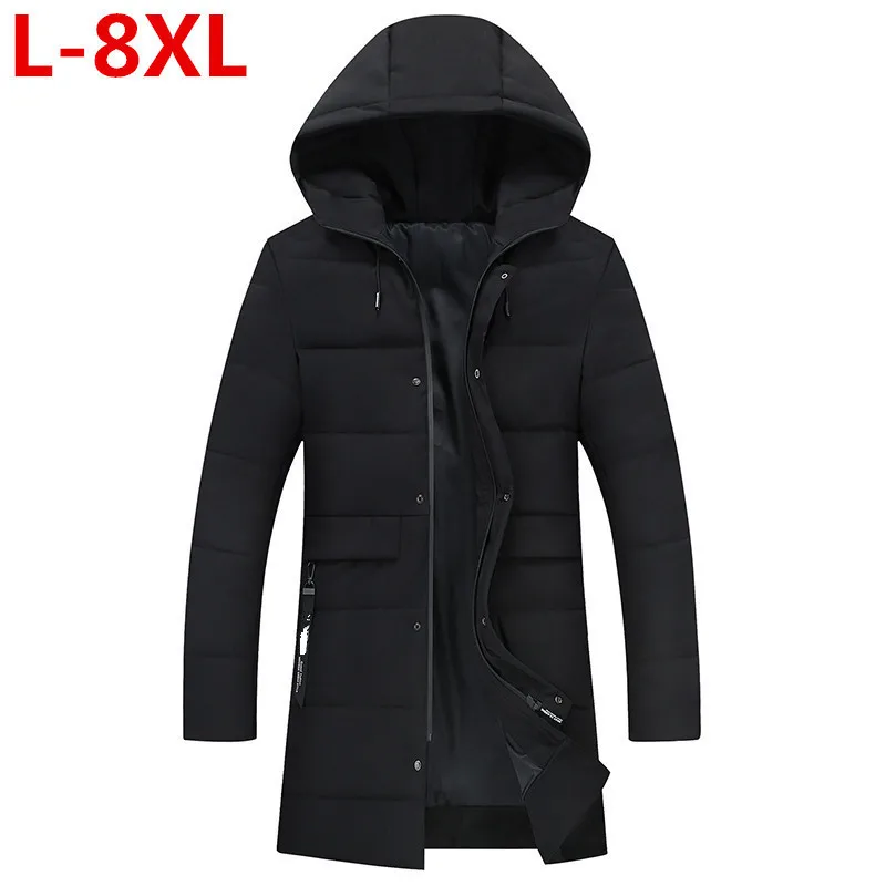 Новый размера плюс 8XL 7XL 6XL зимняя куртка на хлопковом подкладе для мальчиков