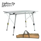 Походный телескопический складной стол Lighten Up из алюминиевого сплава, стол для пикника, барбекю, дорожный стол для самостоятельного вождения