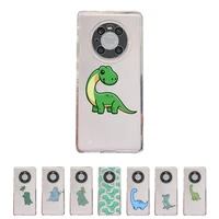 cartoon dinosaur phone case transparent for huawei honor v 40 30 20 x note 10 pro lite max s soft tpu clear mobile bags