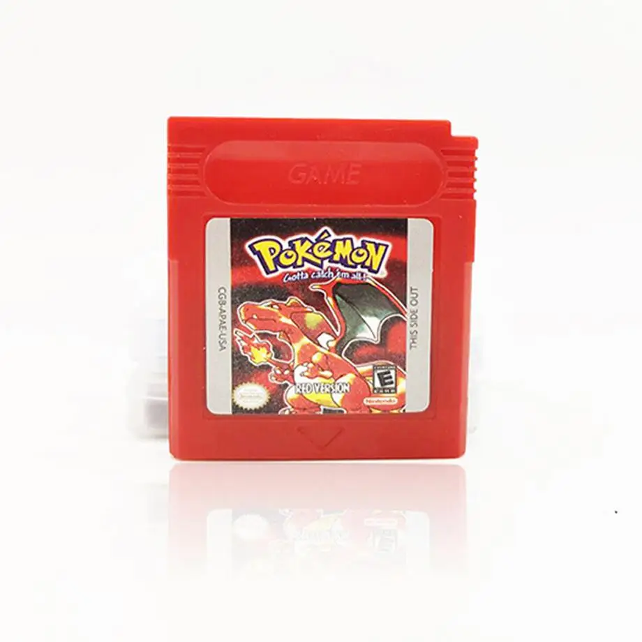 Cartucho para videojuegos de 16 bits, juego de Pokemon de consola, serie Azul, PLATA VERDE, amarillo, rojo y dorado-2