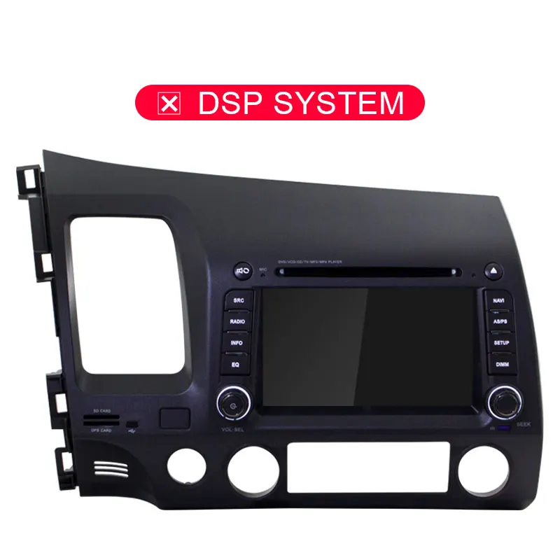 NO DSP JDASTON Android 9,0 автомобильный dvd-плеер для HONDA CIVIC 2 Din Автомобильный радио мультимедиа gps навигация Авто аудио стерео wifi 8 ядер 4+ 64 - Цвет: NO DSP