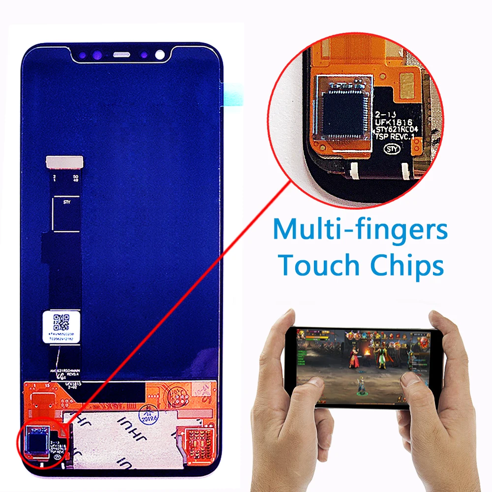100% протестированный AMOLED ЖК дисплей 6 21 дюйма для Xiaomi mi 8 сенсорный экран