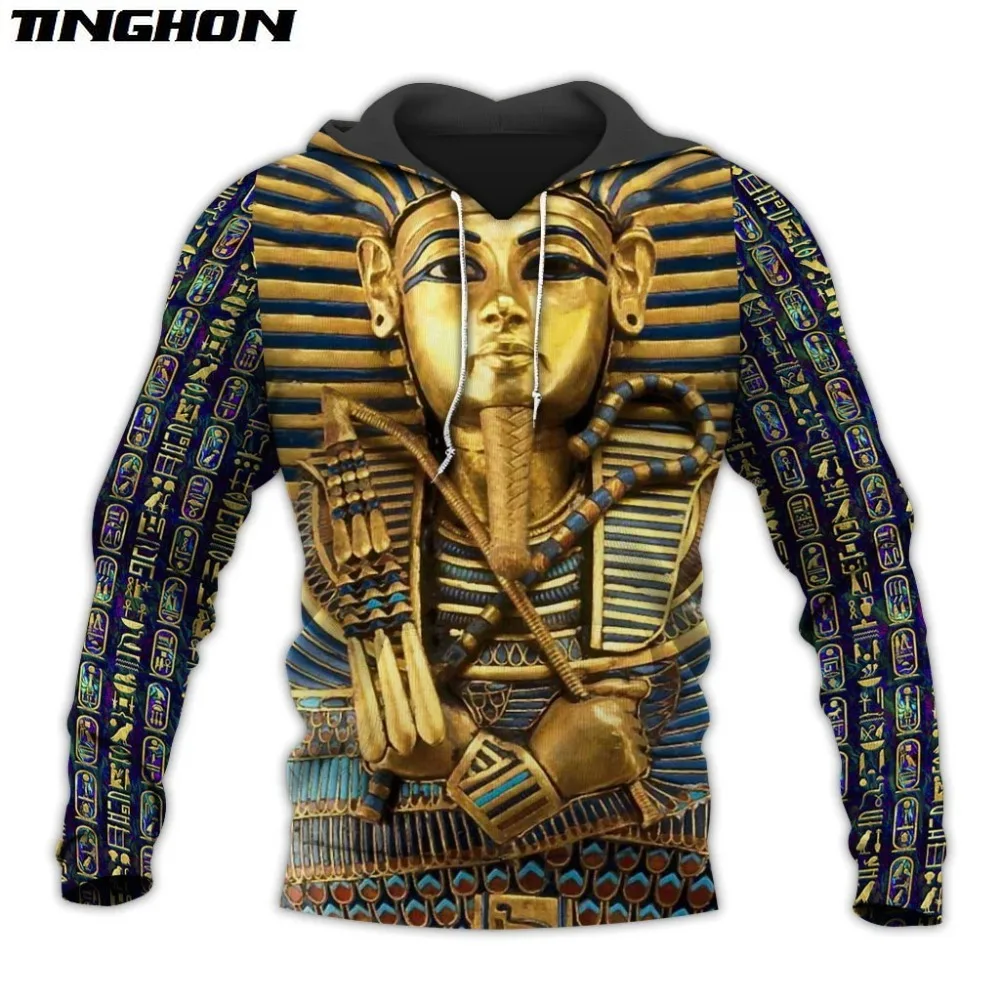 

XS-7XL Mysterious retro ancient egypt Pharaoh totem 3d hoodies/Sweatshirt Winter autumn funny long selvee streetwear 12