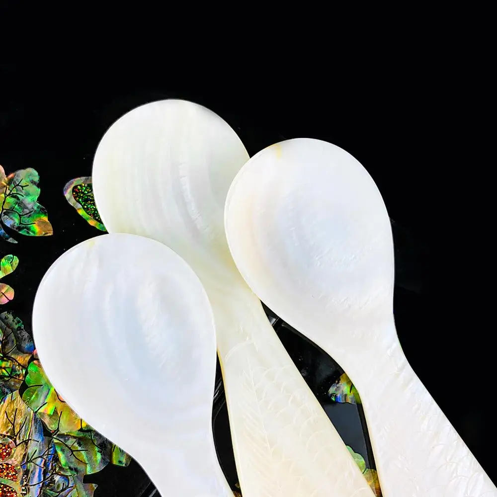 1 шт. натуральная белая перламутровая Икра ложка для икры яйца кофе Сервировочные