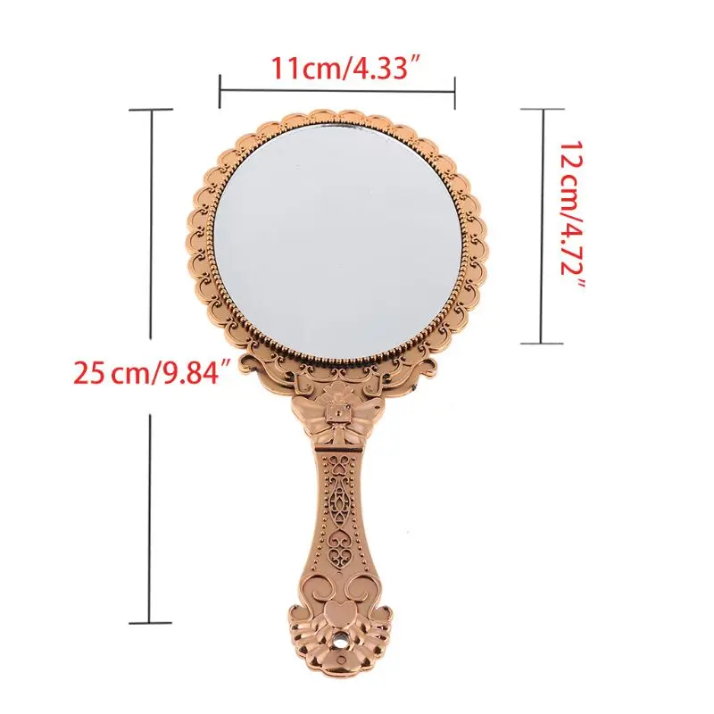Женская принцесса винтажное ручное зеркало металлический пластиковый корпус