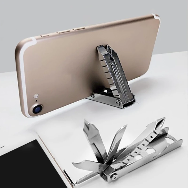 Multifunctional EDC Mini Portable Stainless Steel Screwdriver Phone Holder File Outdoor Repair Tools Accessories Bottle Opener | Спорт и