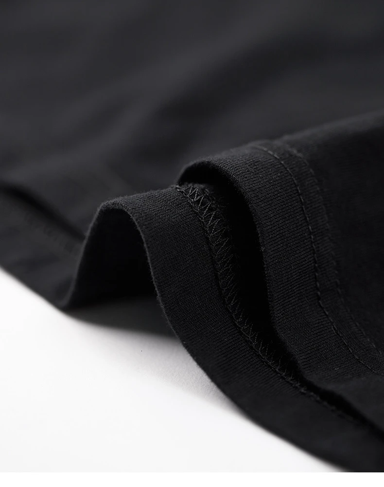 Мужская футболка с принтом KUEGOU белая однотонная длинными рукавами из 100% хлопка