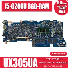 Akemy UX305UA Laptop Motherboard For Asus UX305UA UX305U U305U mainboard 100% test OK I5-6200U 8GB-RAM