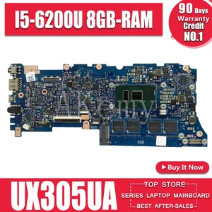akemy ux305ua laptop motherboard for asus ux305ua ux305u u305u mainboard 100 test ok i5 6200u 8gb ram free global shipping