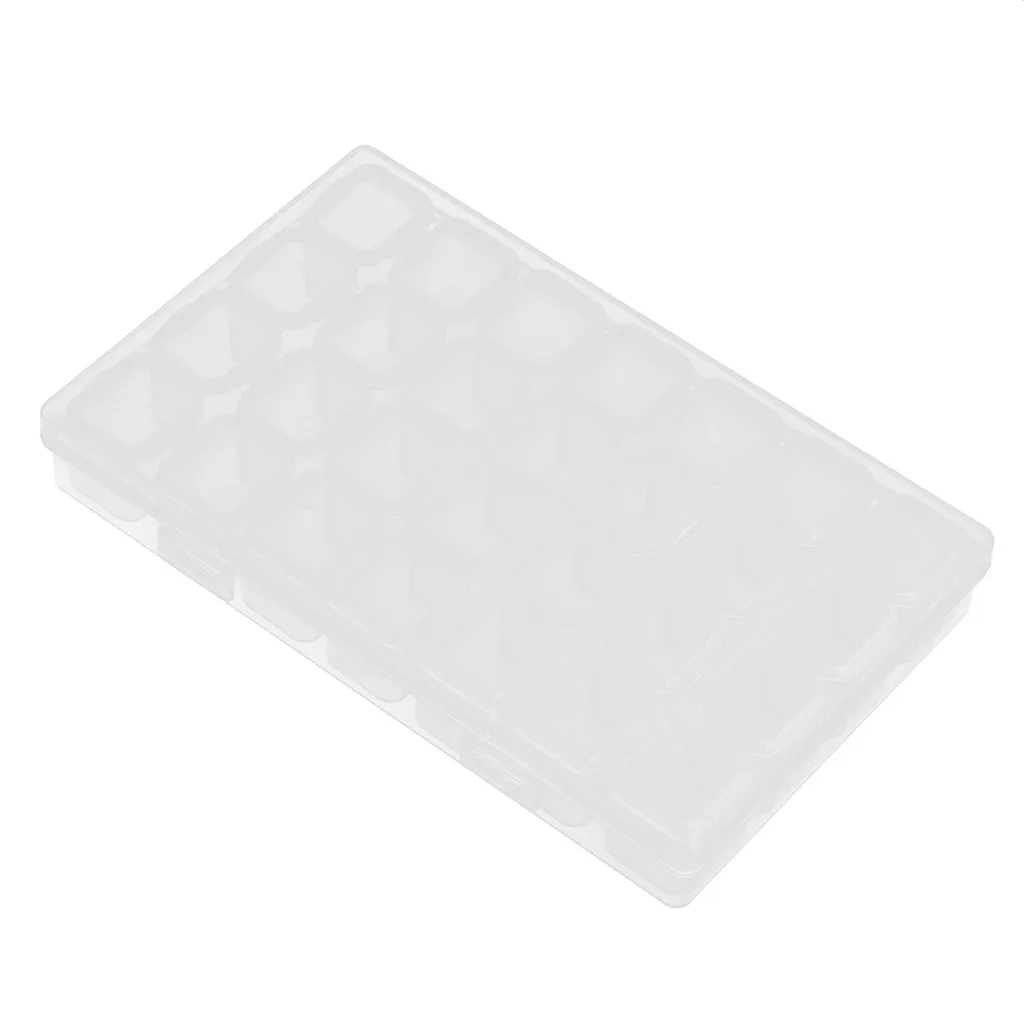20PC Diamond Painting DIY Tool point tweezer diamonds sticky pen 28 slots storage box clay plastic plate transparent tool bag | Дом и сад