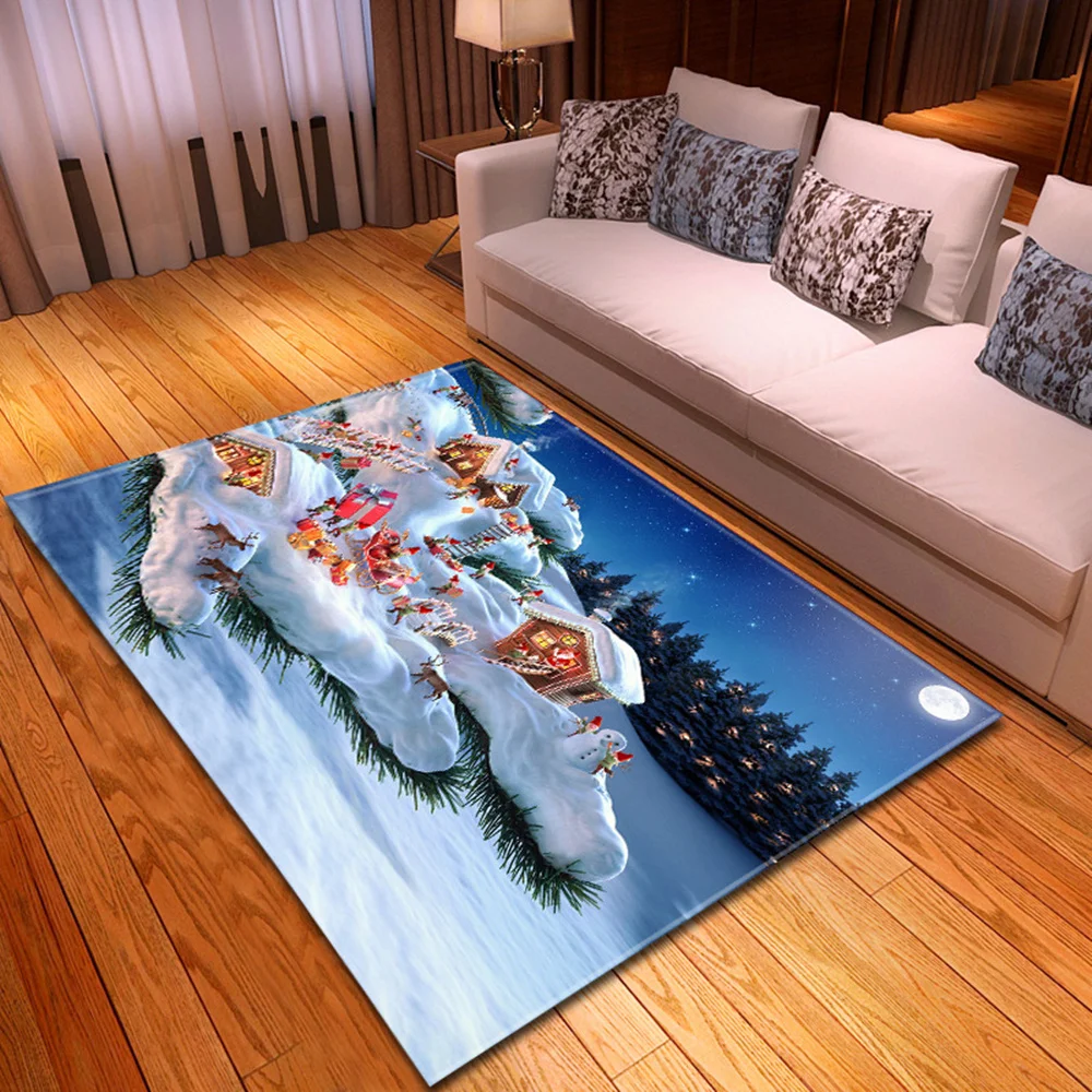 Рождественские ковры для гостиной дома спальни декоративный прикроватный