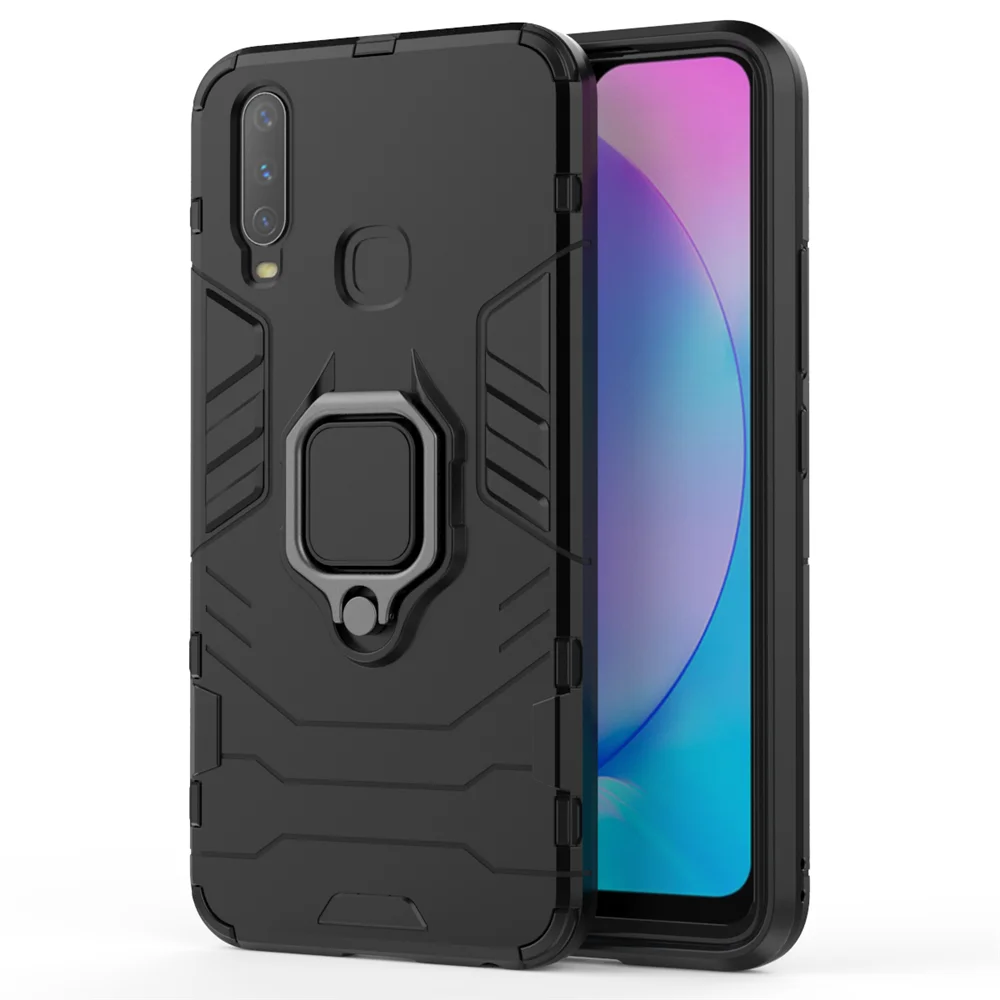 Чехол для Vivo Y17 Y15 Y 12 3 роскошная задняя крышка с кольцом противоударный чехол