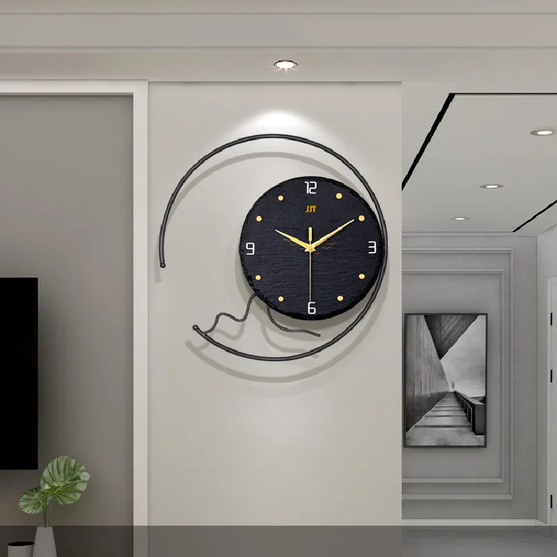 

Simple Art Wall Clock Hands Silent Nordic Luxury Creative Geometric Wall Clock Silent Living Room Reloj Pared Home Decor DG50WC