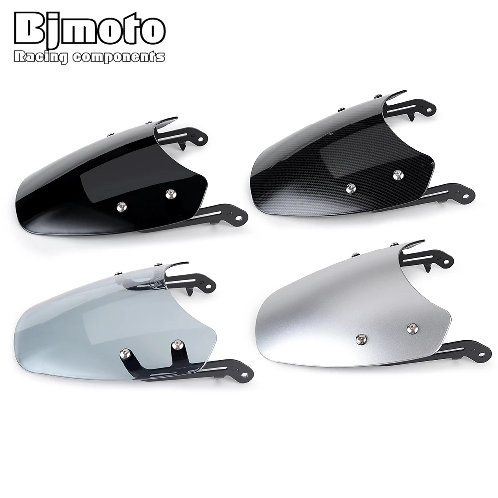 

BJMOTO Motorcycle Adjustable Wind Screen Windshield with Bracket Accessories For Triumph Bonneville T100 T120 Thruxton 900