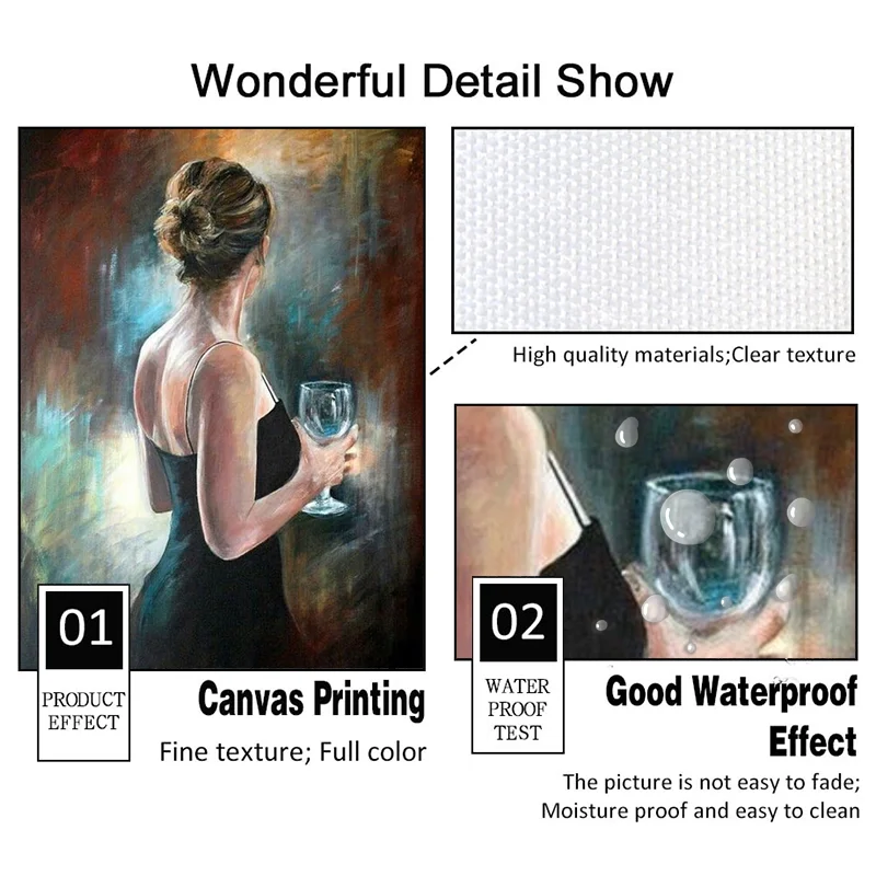 

Classic Elegant Woman Canvas Paintings Wall Art Prints Poster Living Room Decor Decorative Paintings On The Wall Home Decor