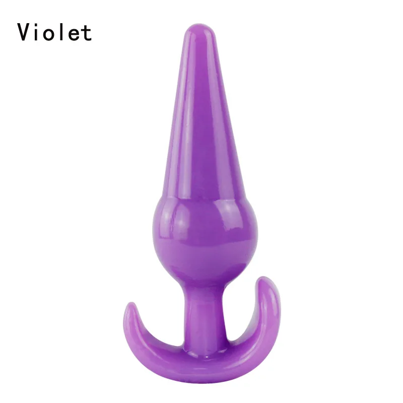 Анальная пробка эротическая прозрачная мягкая для женщин мастурбации