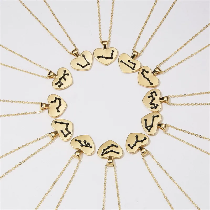 Ожерелье женское с подвеской в виде сердца знака зодиака | Украшения и аксессуары