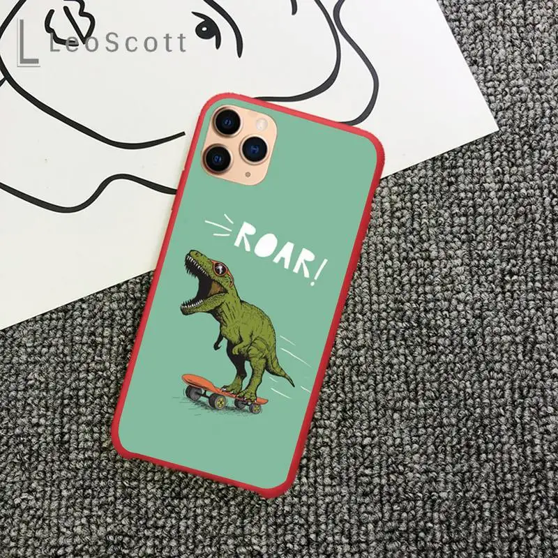 

Dinosaur lizard art creative personality Phone Case Candy Color for iPhone 11 12 mini pro XS MAX 8 7 6 6S Plus X 5S SE 2020 XR
