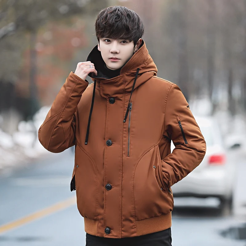 Мужской пуховик piumino uomo inverno 2 цвета черный doudoune куртка мужская с капюшоном ветрозащитная Верхняя одежда Повседневная белая пуховая куртка s Мужская