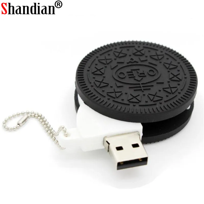 Мультяшный флэш накопитель с печеньем USB 128 4 ГБ 8 16 32 64 реальной емкостью брелок