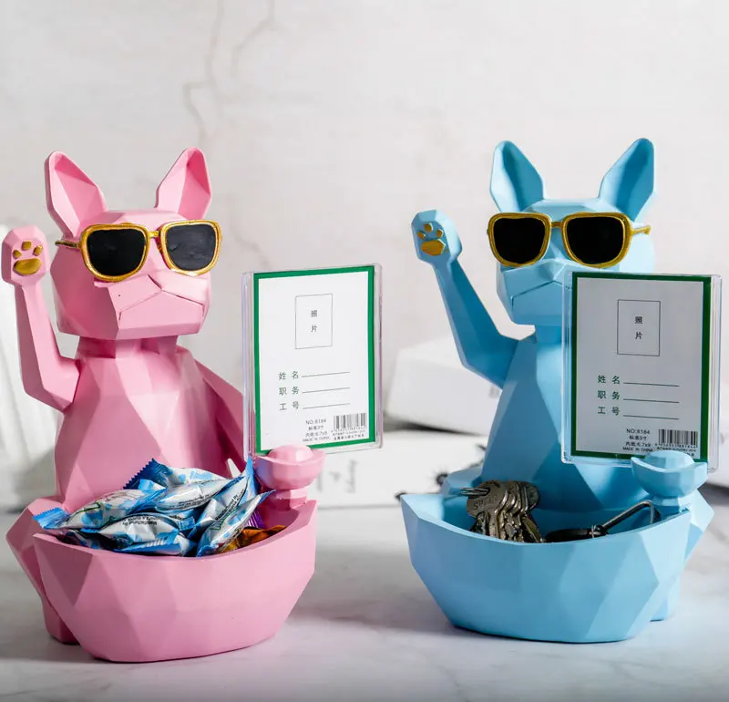 Смоляные собачки ручной работы для домашнего хранения французские статуи