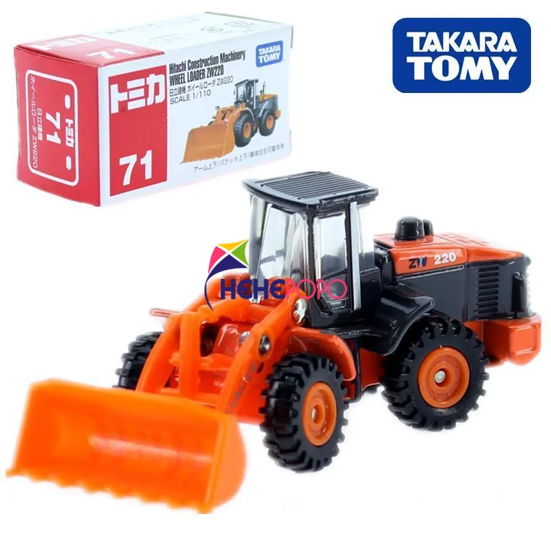 

Minicar Toy Takara Tomy TOMICA No.71 Hitachi Construction Machinery Mould Wheel Loader Zw220 Diecast Miniature Model Kit