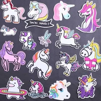 cute unicorn embroidered patches for clothing thermoadhesive badges patch sew thermal stickers for fabric kids clothes applique