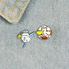 XEDZ летающие голуби Nurese Эмаль Булавка синяя птица полиция металлическая брошь на рюкзак одежда животное ювелирные изделия подарок для девочек