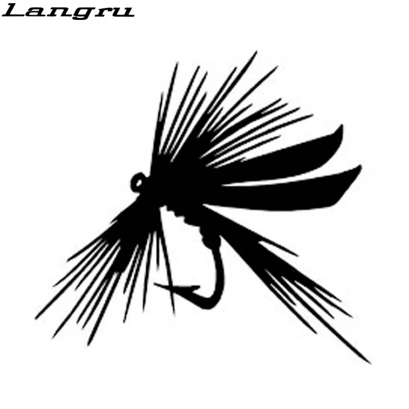 Langru 15*14 см Нахлыстом Приманки личности виниловые наклейки для автомобиля окна