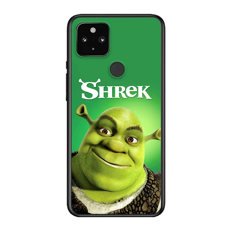 

Cartoon Cute Monster Sshrek Soft TPU Silicone Black Cover For Google Pixel 5 4A 5G 4 XL Phone Case