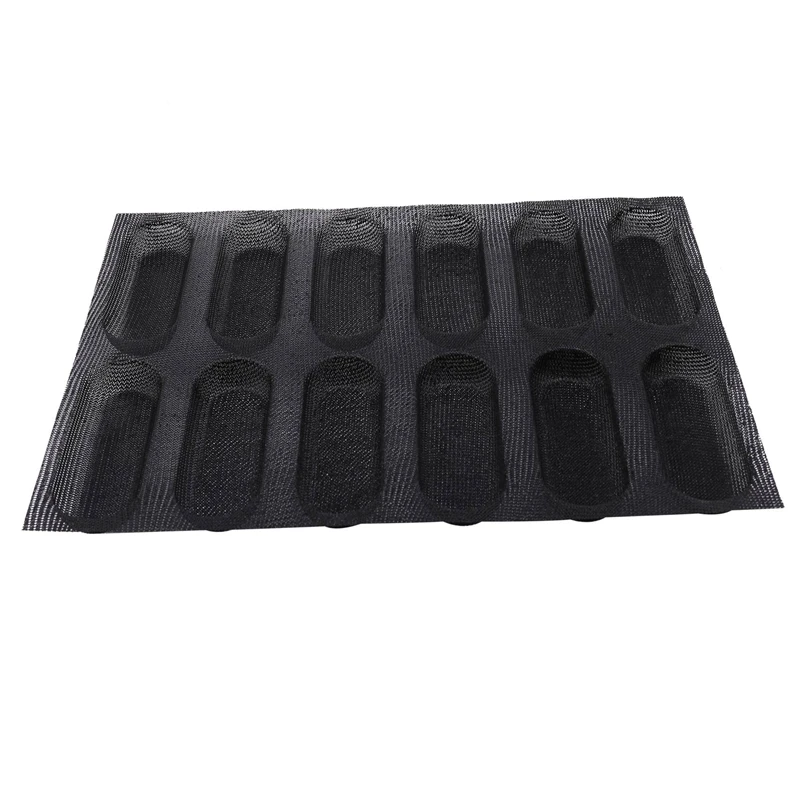 Silicone Baguette Pan-Non-Stick Perforated French Bread Pan Forms Hot Dog Molds Baking Liners Mat Mould |