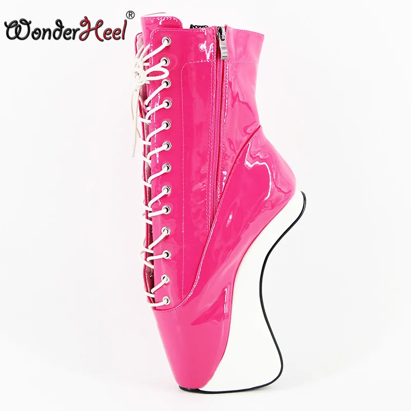 Wonderheel/женские ботильоны Туфли-лодочки на очень высоком каблуке 7 &quotИзогнутые